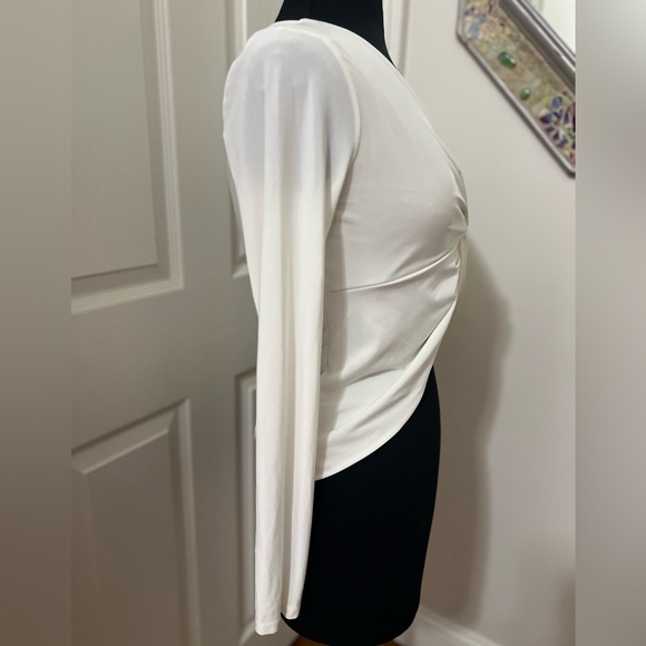 21 Saints Twisted Front Ivory Long Sleeve Top - Picture 4 of 11
